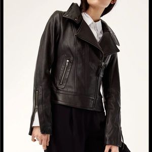 Mackage black leather Kenya jacket, Aritzia size large